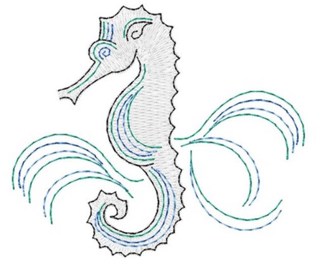 Picture of Ripple Seahorse Machine Embroidery Design