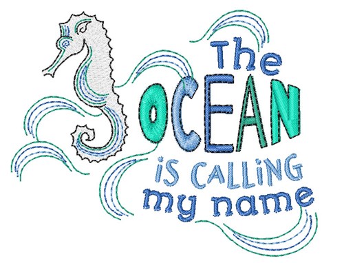 Ocean Is Calling Machine Embroidery Design