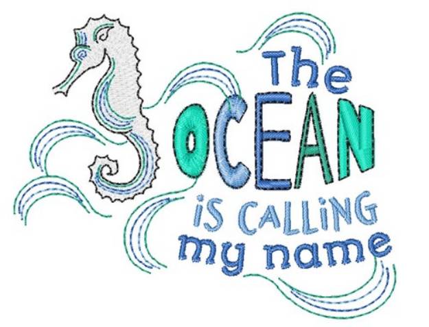 Picture of Ocean Is Calling Machine Embroidery Design