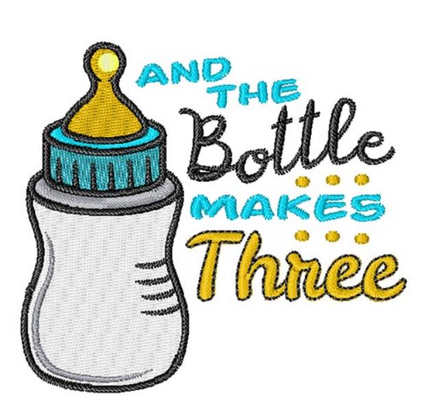 Picture of Bottle Makes Three Machine Embroidery Design