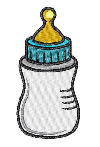 Baby Bottle Machine Embroidery Design