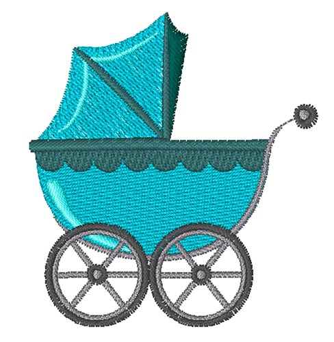 Baby Carriage Machine Embroidery Design