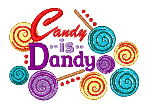 Candy Is Dandy Machine Embroidery Design