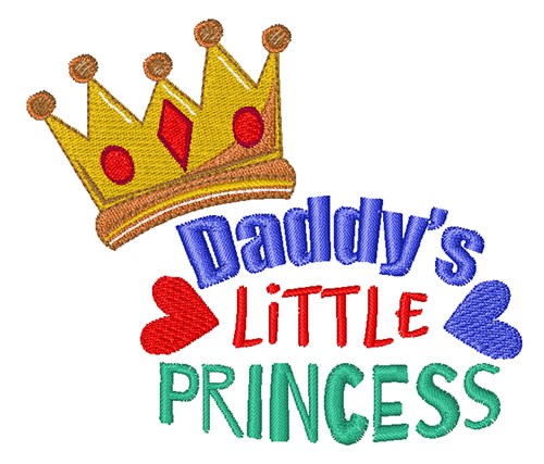 Daddys Little Princess Machine Embroidery Design
