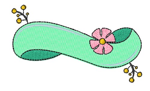 Floral Banner Machine Embroidery Design