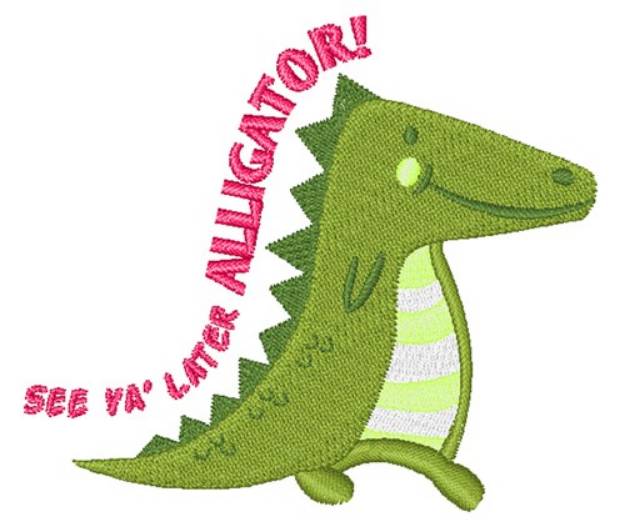 Picture of Later Alligator Machine Embroidery Design