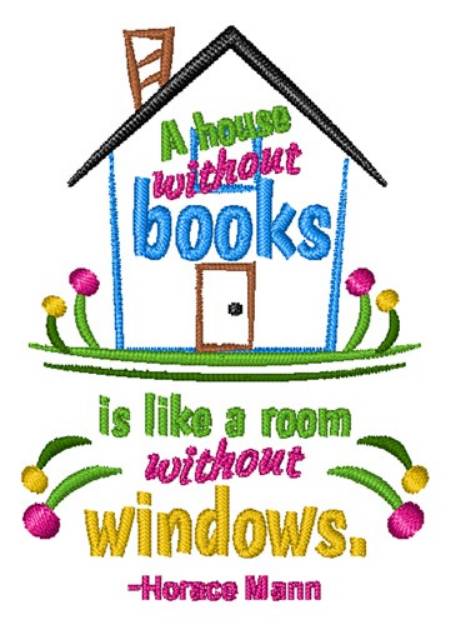 Picture of House Without Books Machine Embroidery Design