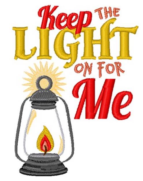 Picture of Keep Light On Machine Embroidery Design