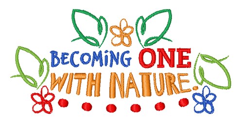 One With Nature Machine Embroidery Design