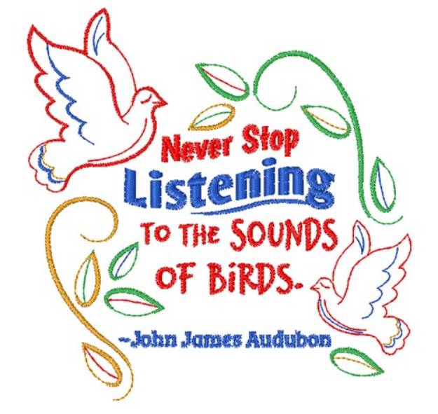 Picture of Sounds Of Birds Machine Embroidery Design