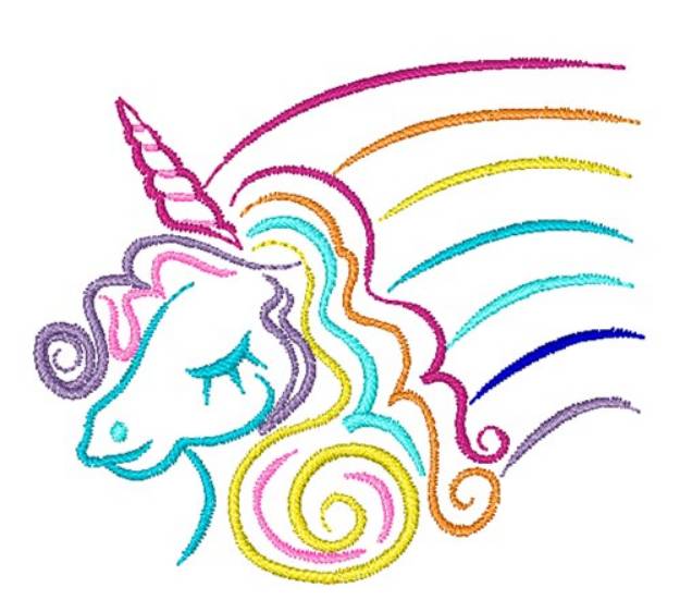 Picture of Unicorn Head Machine Embroidery Design