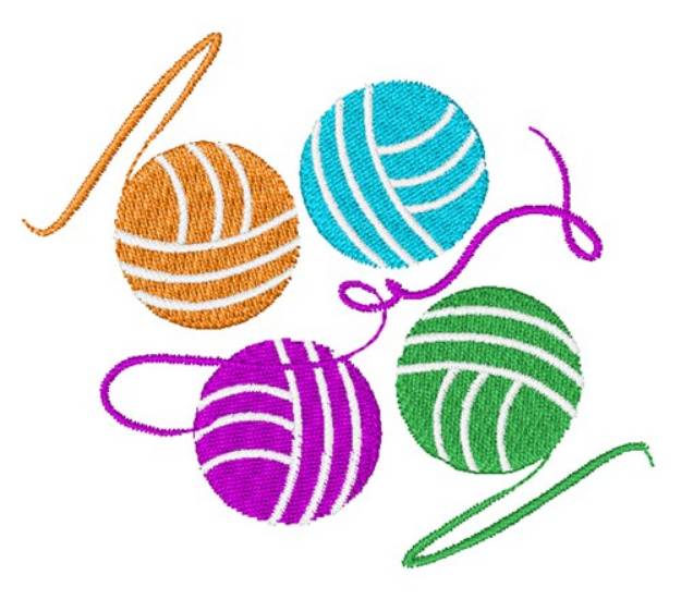 Picture of Balls Of Yarn Machine Embroidery Design