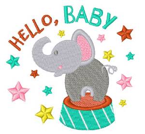 Picture of Hello Baby Machine Embroidery Design