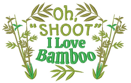 I Love Bamboo Machine Embroidery Design
