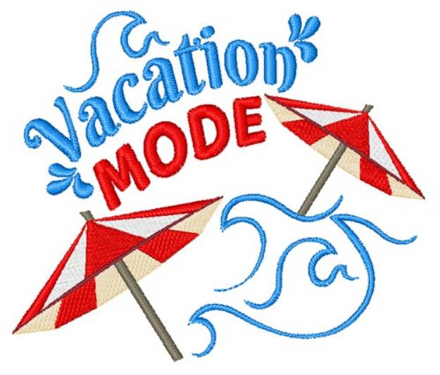 Picture of Vacation Mode Machine Embroidery Design
