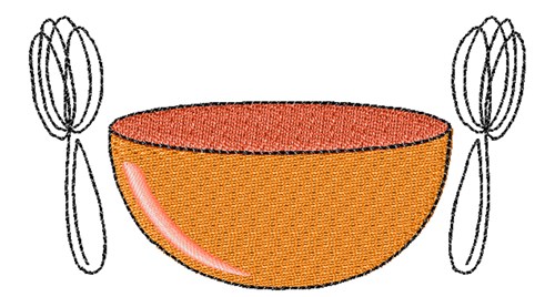 Mixing Bowl Machine Embroidery Design