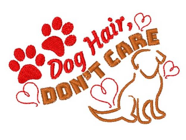 Picture of Dog Hair Machine Embroidery Design