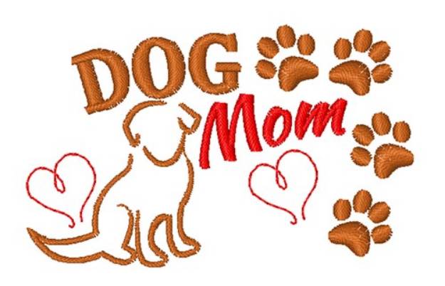 Picture of Dog Mom Machine Embroidery Design