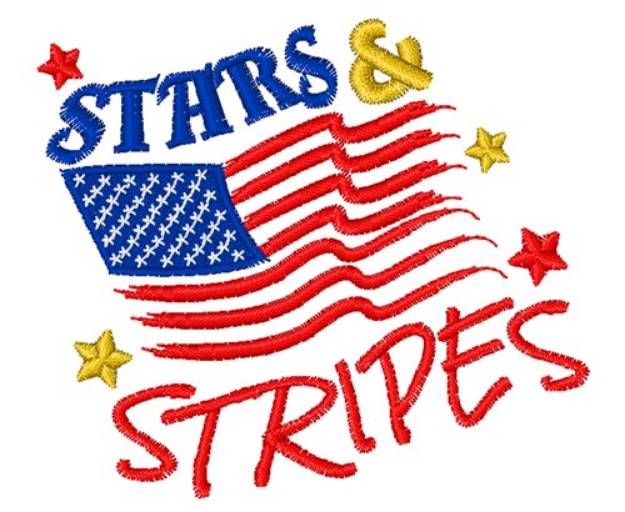 Picture of Stars & Stripes Machine Embroidery Design