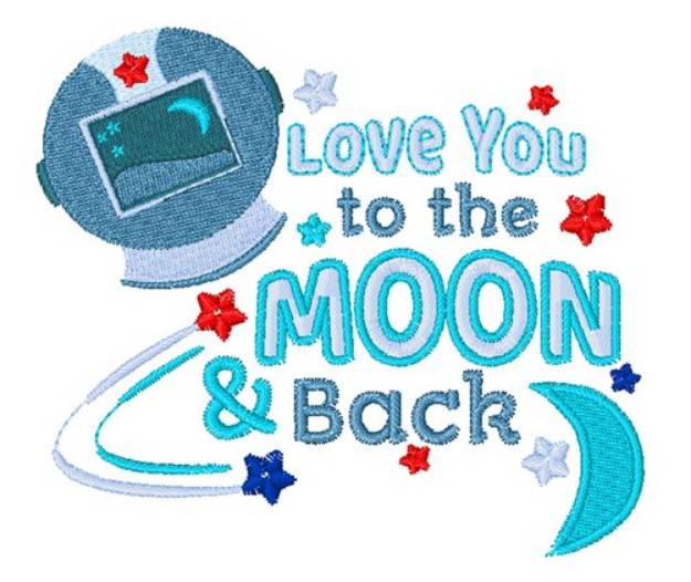 Picture of Love You To Moon Machine Embroidery Design