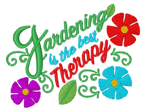 Gardening Therapy Machine Embroidery Design