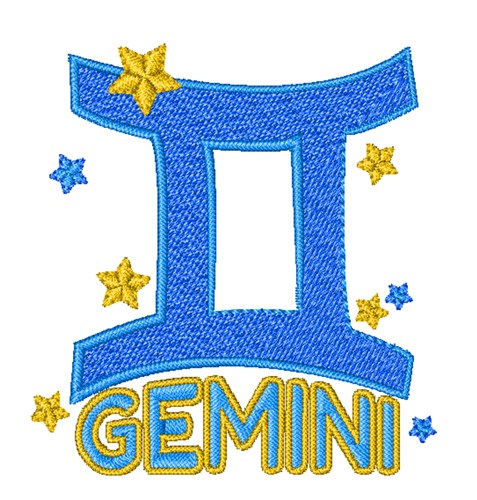 Gemini Machine Embroidery Design