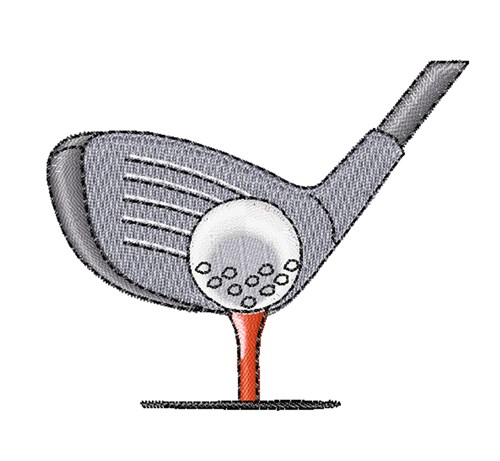 Golf Club & Ball Machine Embroidery Design