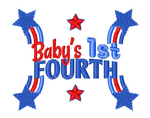 Babys 1st Fourth Machine Embroidery Design