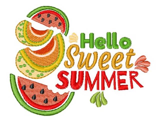 Picture of Hello Sweet Summer Machine Embroidery Design