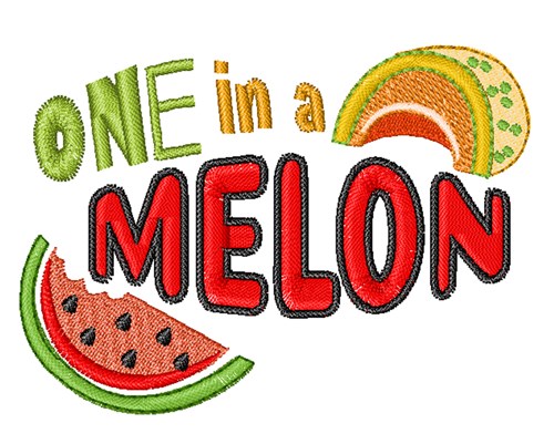 One In Melon Machine Embroidery Design