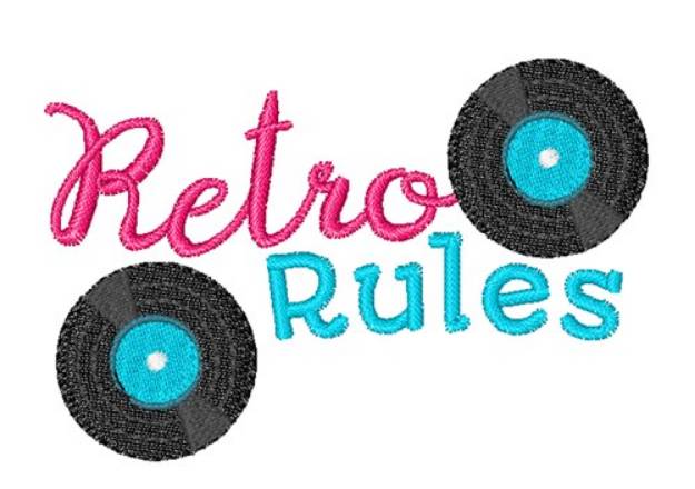 Picture of Retro Rules Machine Embroidery Design