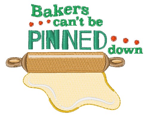 Bakers Pinned Down Machine Embroidery Design