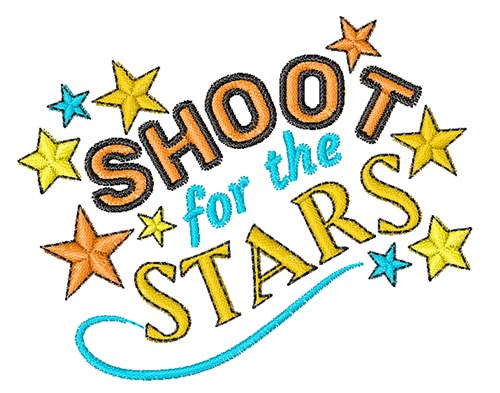Shoot For Stars Machine Embroidery Design
