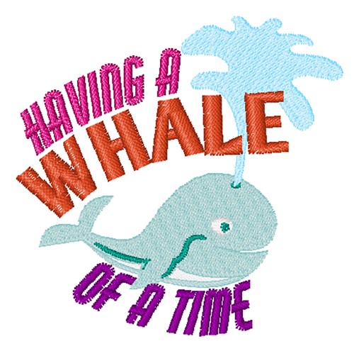 Whale Of Time Machine Embroidery Design