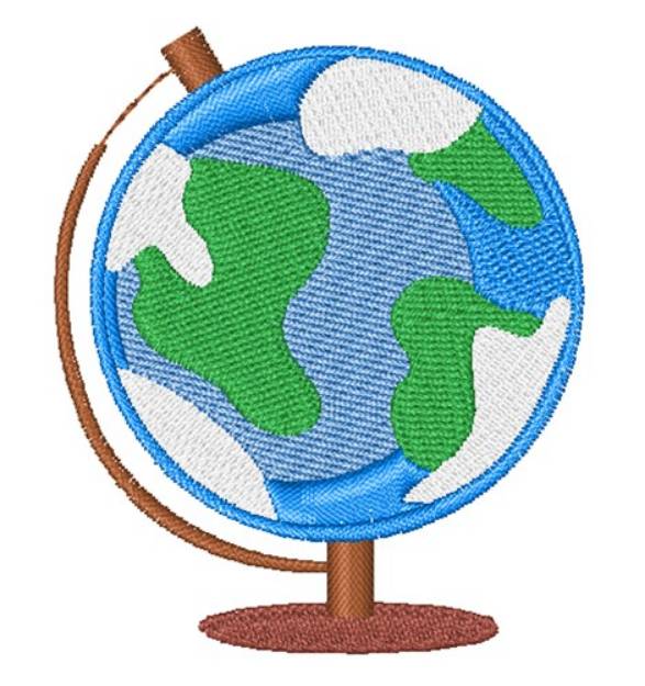Picture of World Globe Machine Embroidery Design