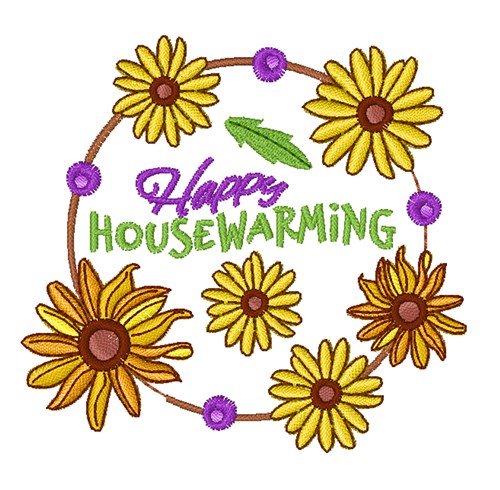 Happy Housewarming Machine Embroidery Design