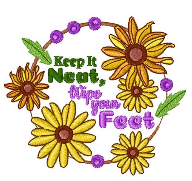 Picture of Wipe Your Feet Machine Embroidery Design
