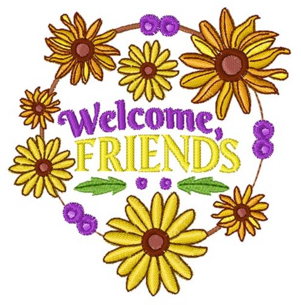 Picture of Welcome Friends Machine Embroidery Design