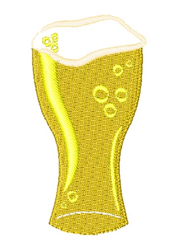 Beer Glass Machine Embroidery Design