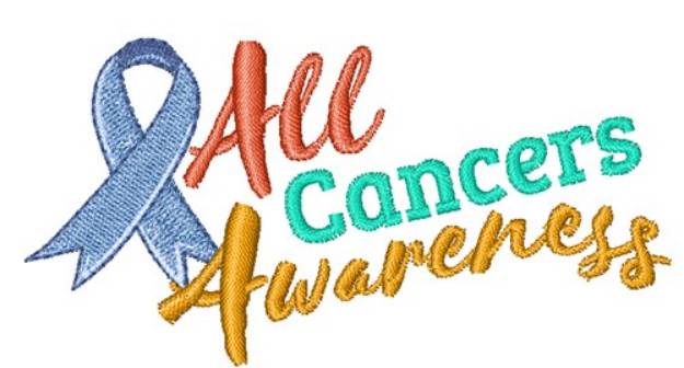 Picture of All Cancers Awareness Machine Embroidery Design
