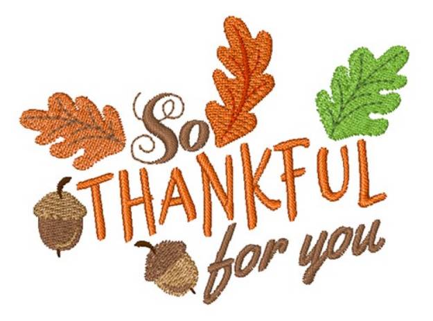 Picture of So Thankful For You Machine Embroidery Design
