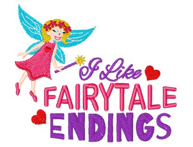 Picture of I Like Fairytale Endings Machine Embroidery Design