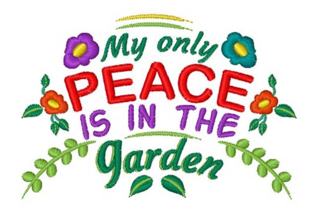 Picture of Peace Is In The Garden Machine Embroidery Design