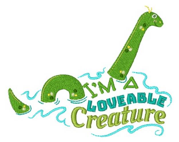 Picture of Im A Loveable Creature Machine Embroidery Design