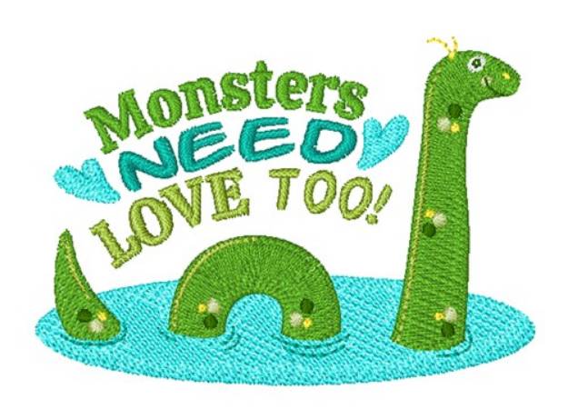 Picture of Monsters Need Love Too Machine Embroidery Design