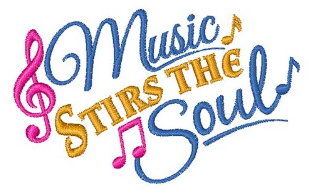 Picture of Music Stirs The Soul Machine Embroidery Design