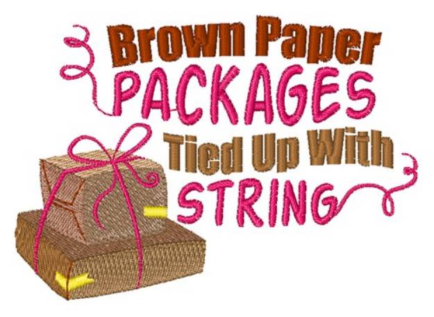 Picture of Packages Tied Up With String Machine Embroidery Design