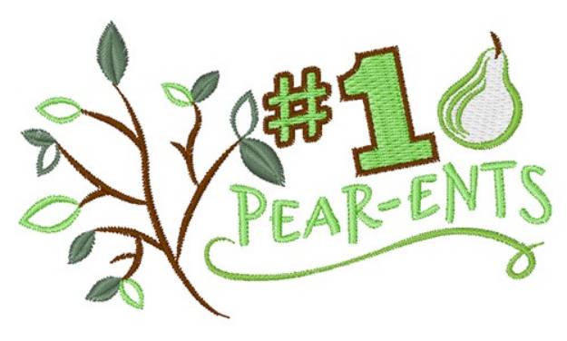 Picture of #1 Pear-Ents Machine Embroidery Design