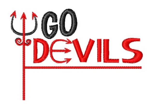 Picture of Go Devils Machine Embroidery Design