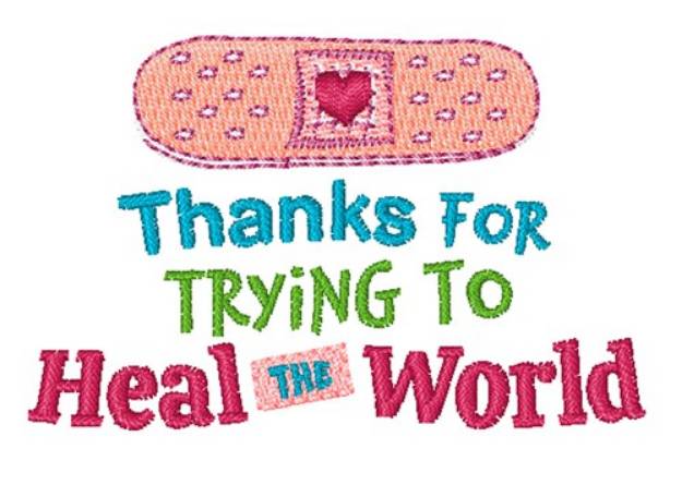 Picture of Heal The World Machine Embroidery Design
